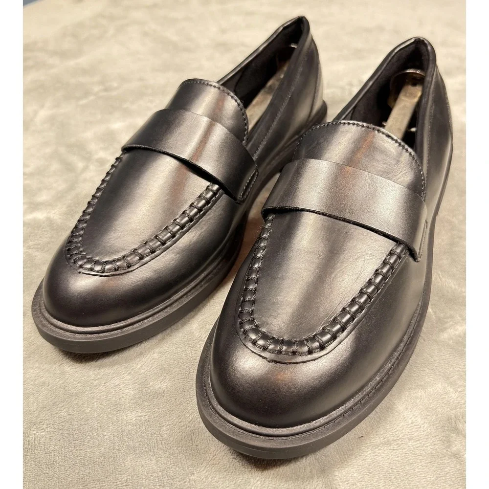 Old Navy Shoes Mens Size 9 Black Faux Leather Loafer Dress Slip On Black‎ Jack